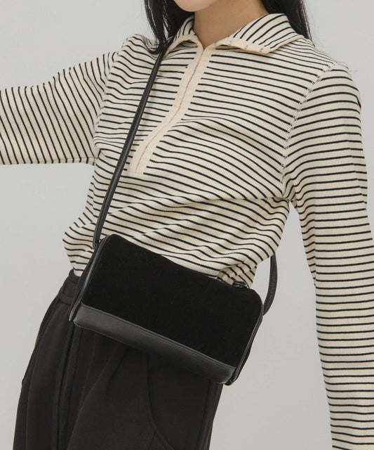 KBF Stitch design velor mini bag