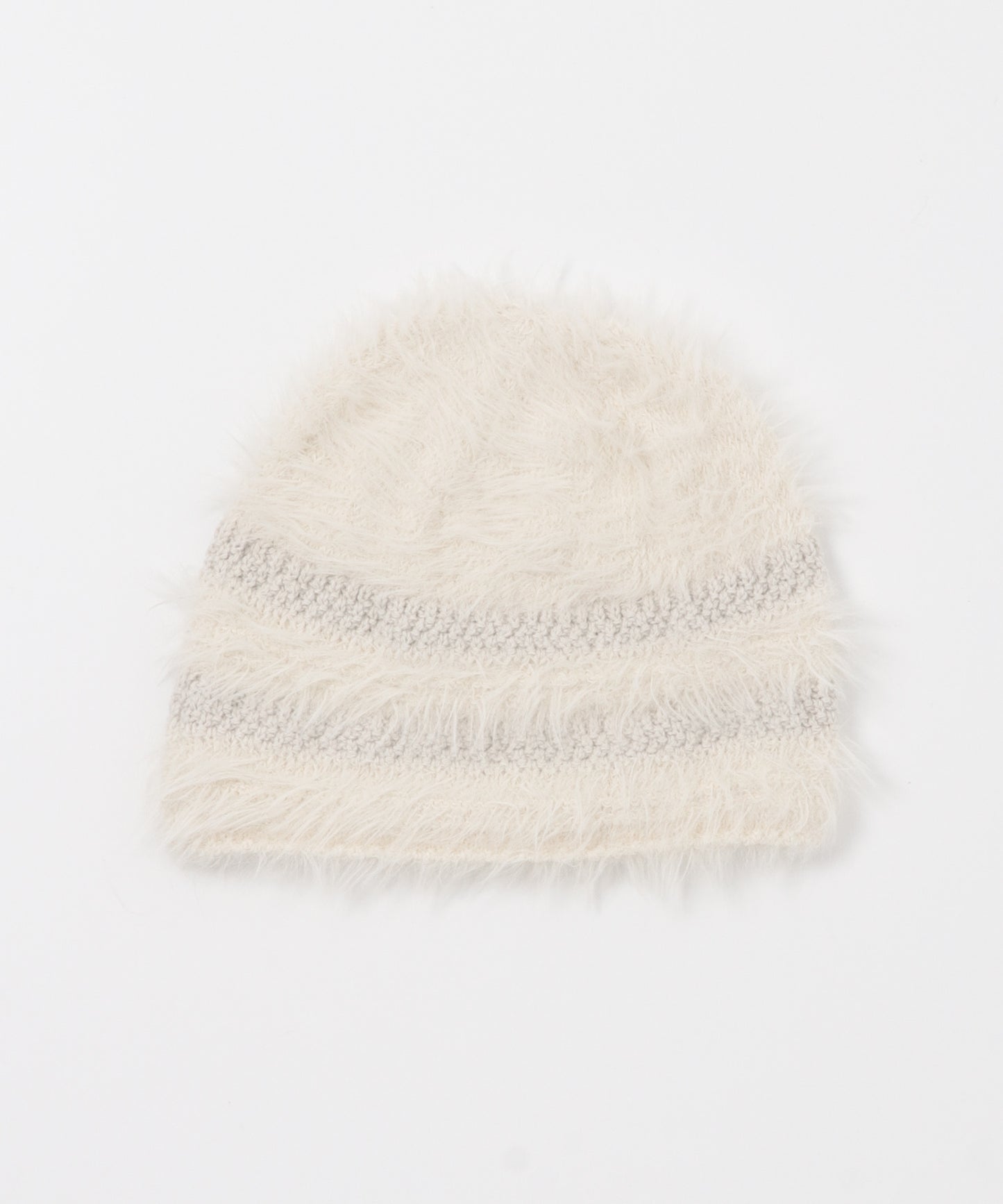 KBF line design shaggy knit beanie