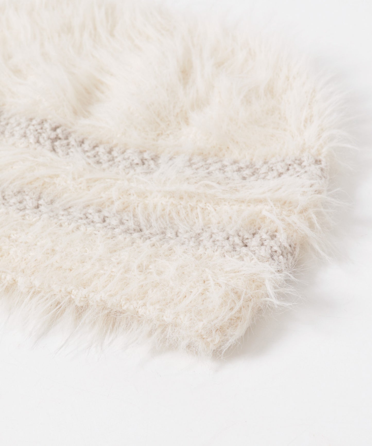 KBF line design shaggy knit beanie