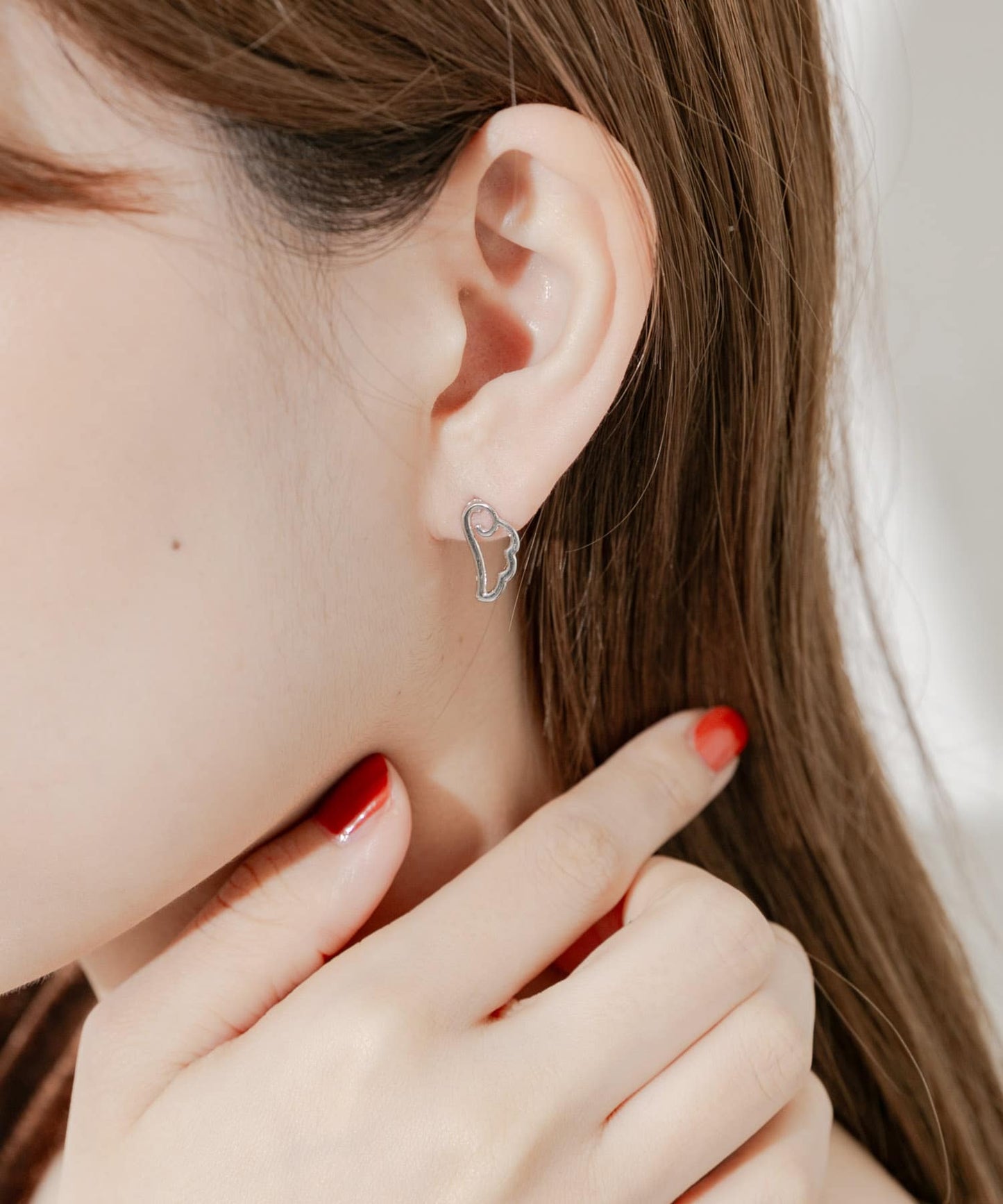 SMELLY 天使羽毛兩件套耳環