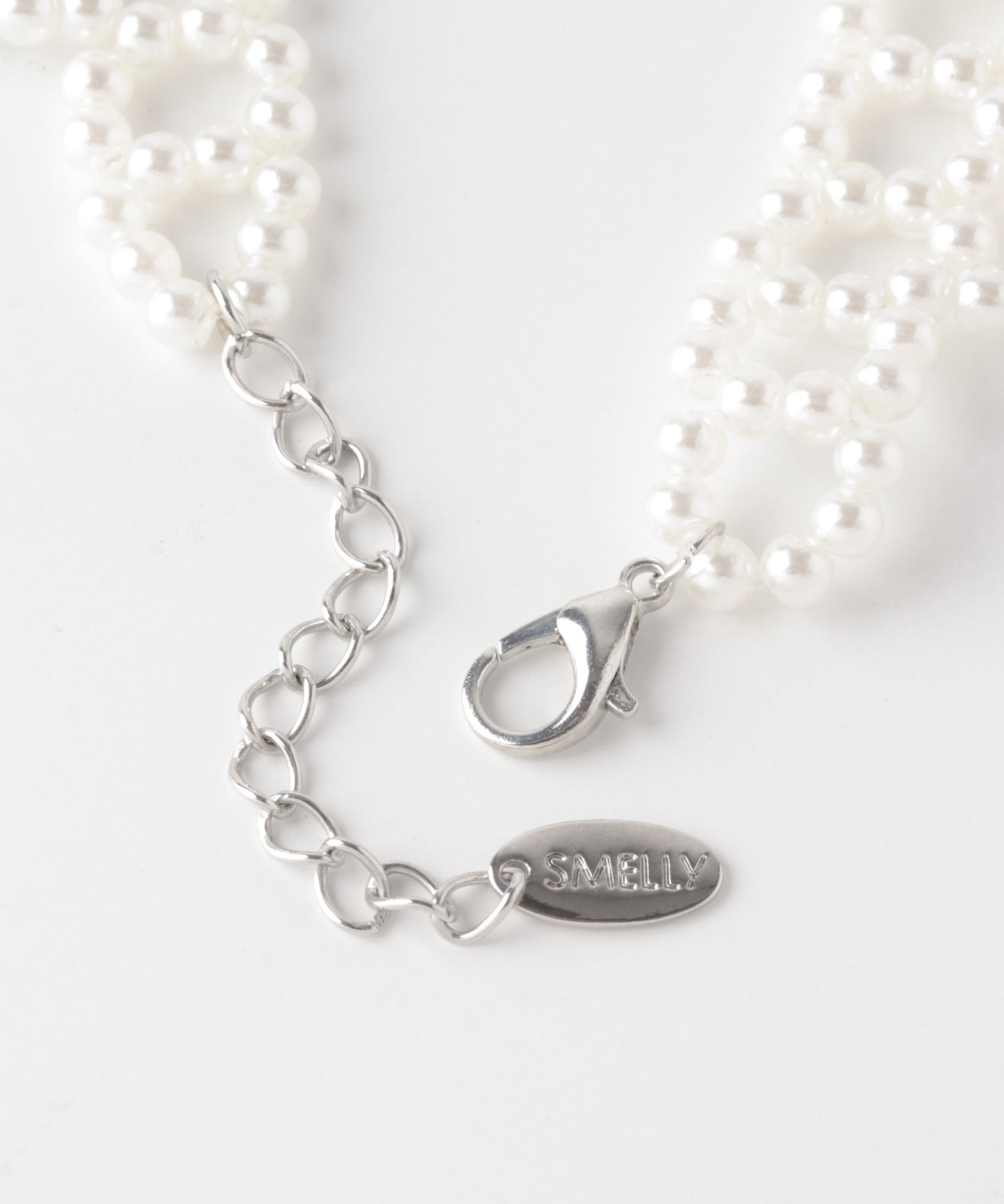 SMELLY Pearl Color Choker Necklace