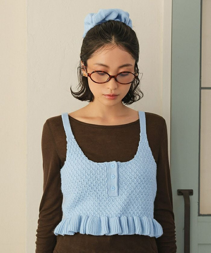 Miette 針織吊帶緊身胸衣配髮帶