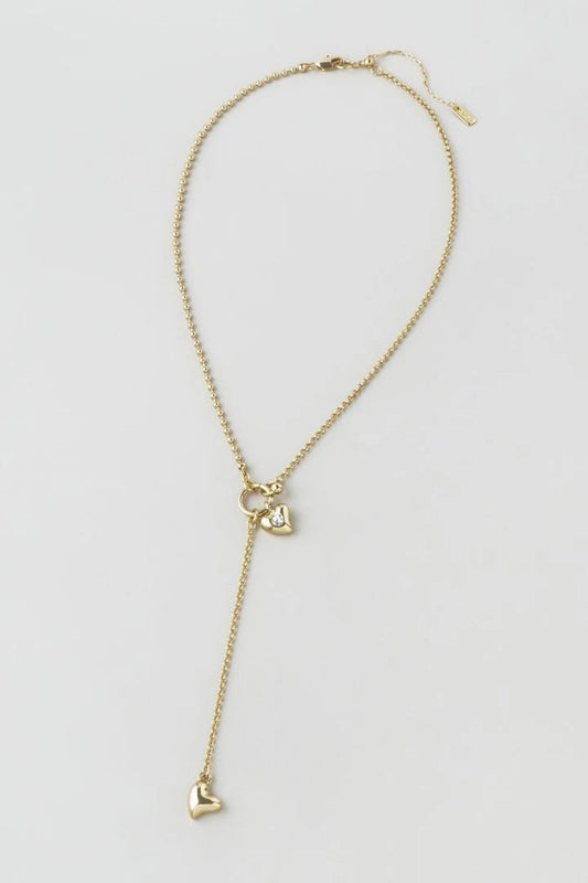 GOLDY Heart "Y" Shape Necklace