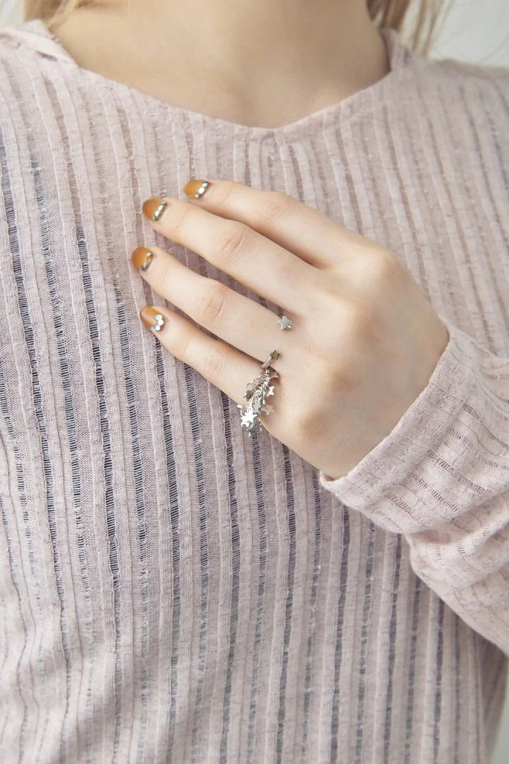 GOLDY Star shower Ring 2P Set