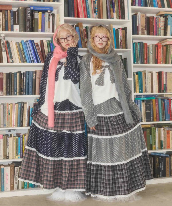 WC Patchwork tiered skirt