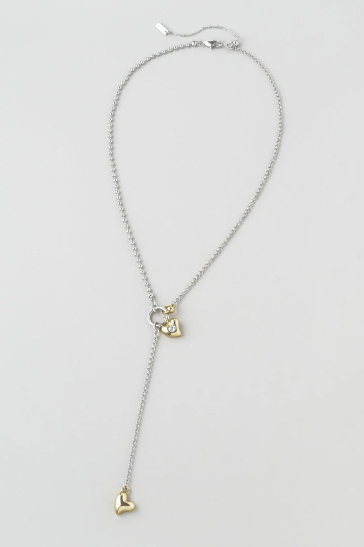 GOLDY Heart "Y" Shape Necklace