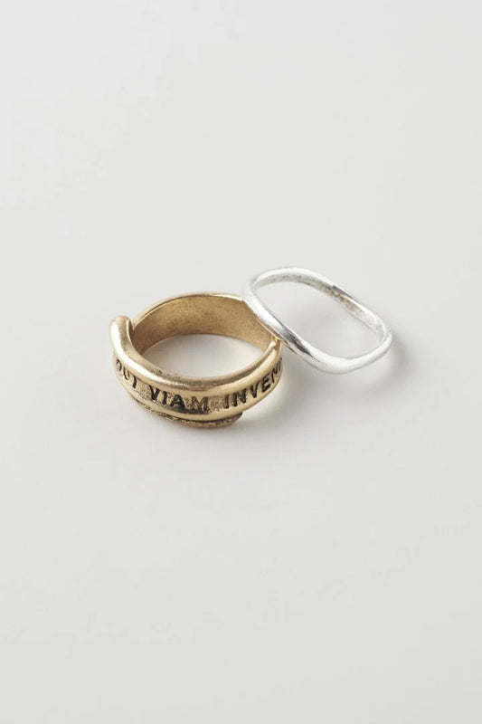 GOLDY Lettering Metal Set 2P Ring