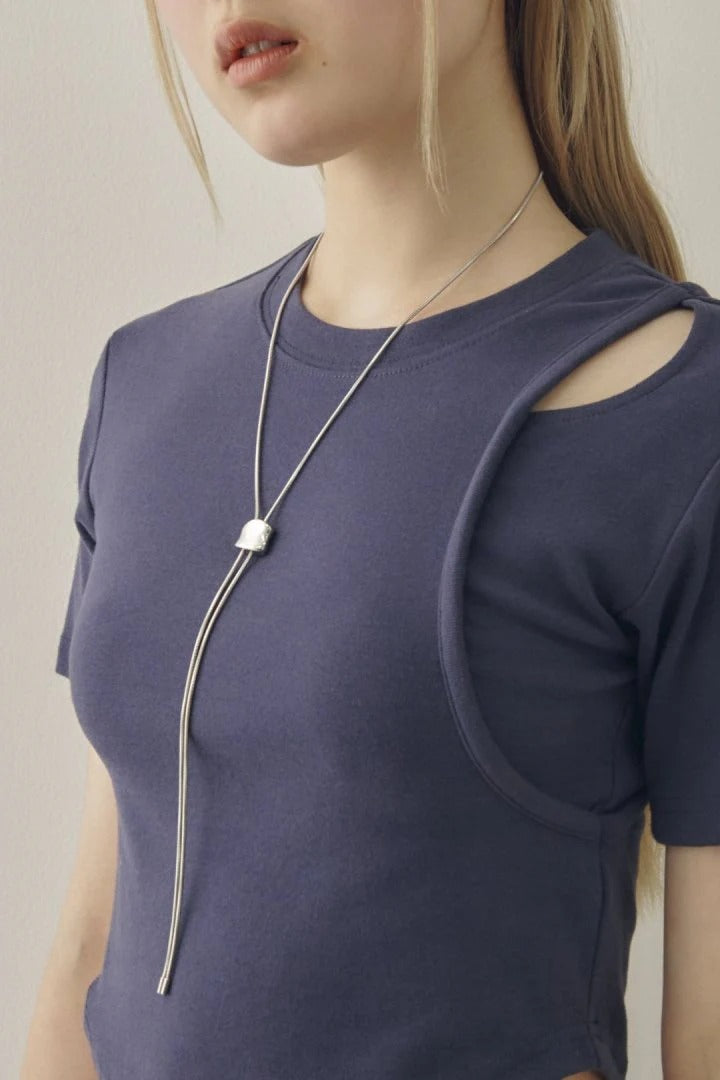 GOLDY Loop Tying Stainless Steel Necklace