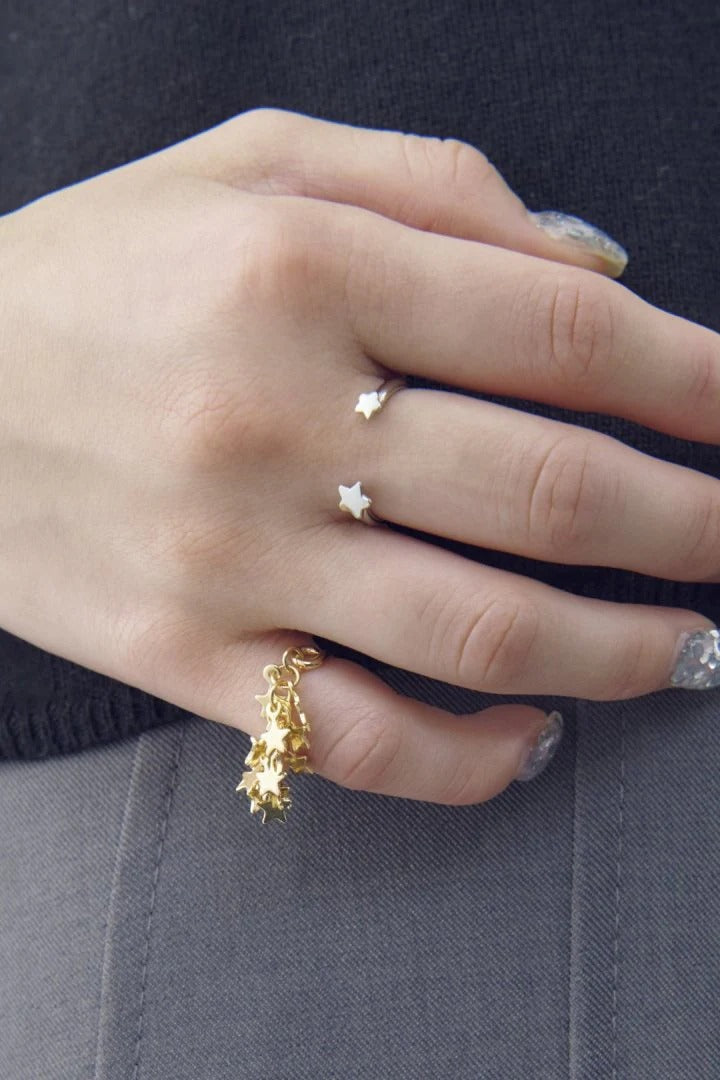 GOLDY Star shower Ring 2P Set