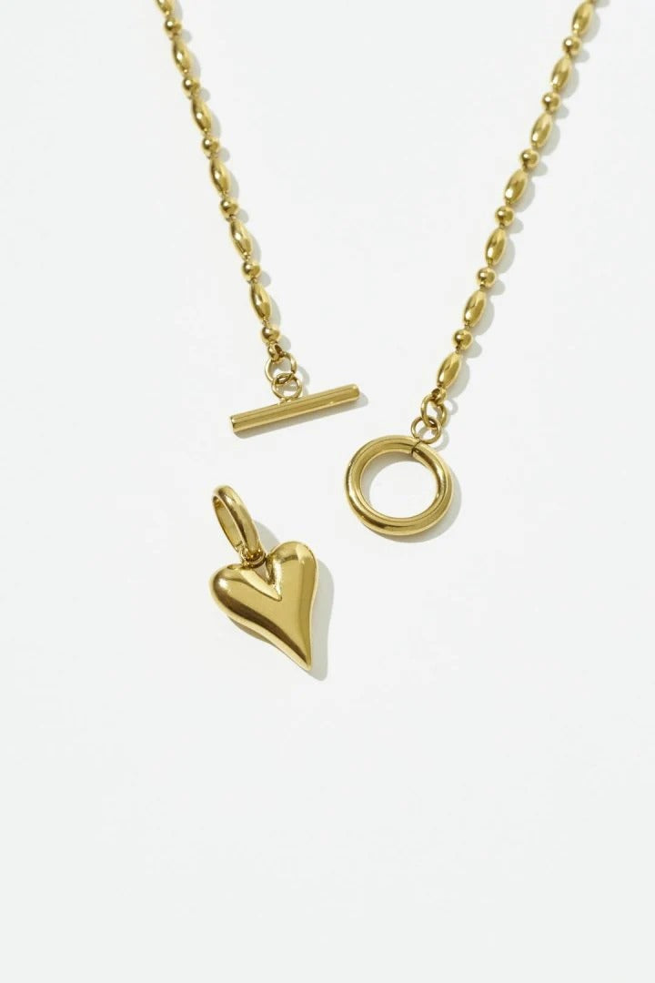 GOLDY 心形吊墜不銹鋼項鍊