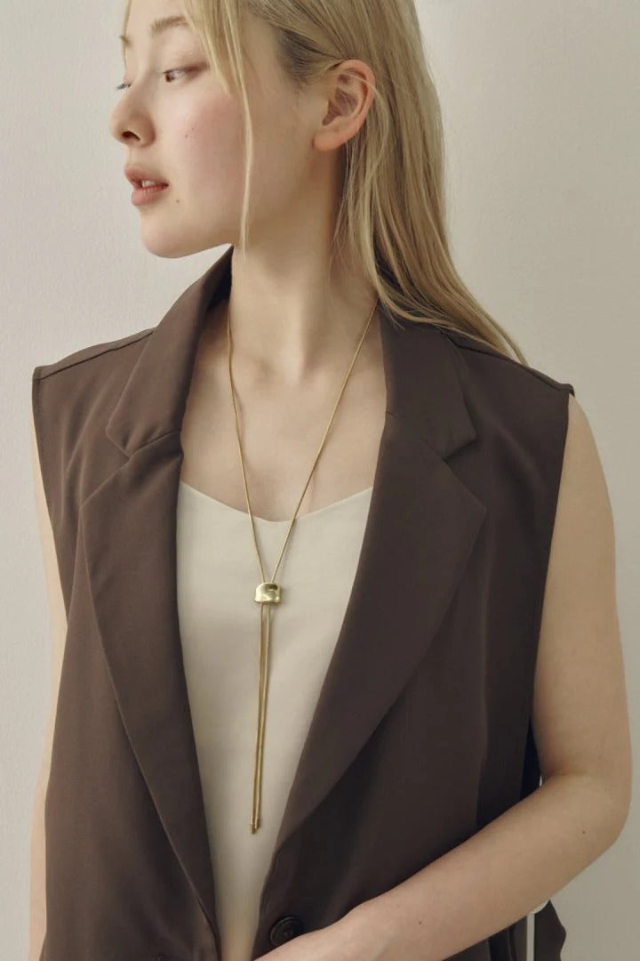 GOLDY Loop Tying Stainless Steel Necklace