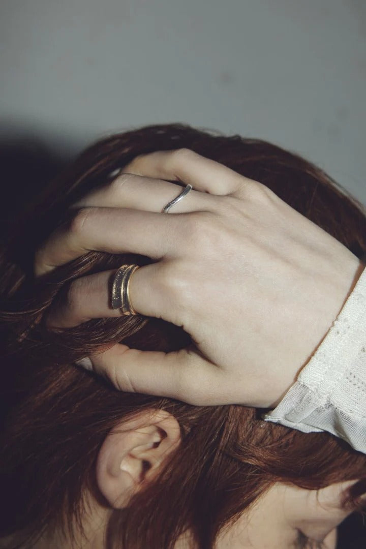 GOLDY Lettering Metal Set 2P Ring