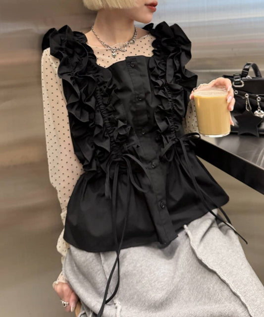 w closet Frilly sleeveless blouse