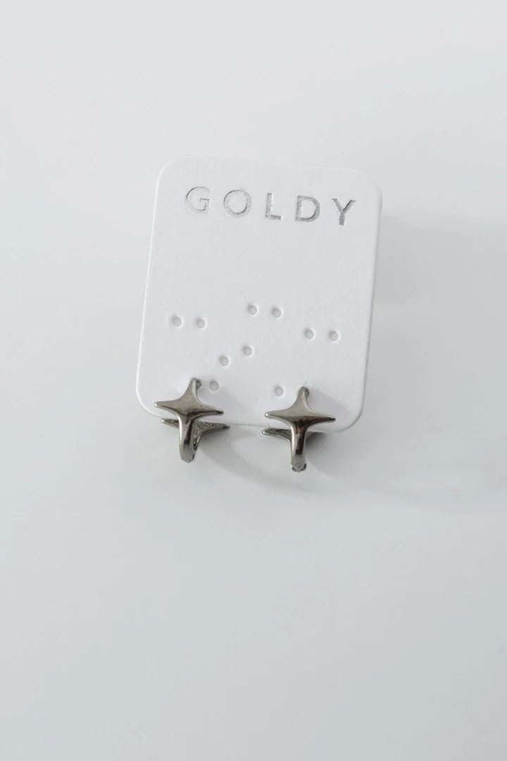 GOLDY Twinkle Hoop One-Touch Earrings