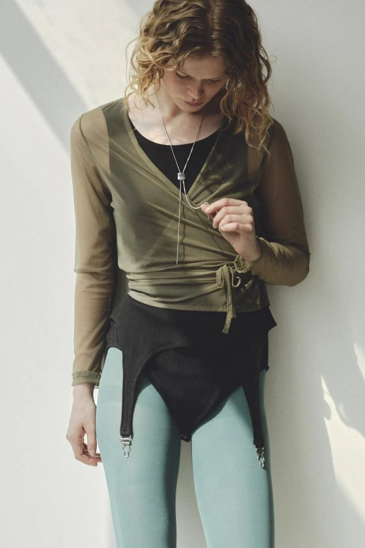 GOLDY Loop Tying Stainless Steel Necklace