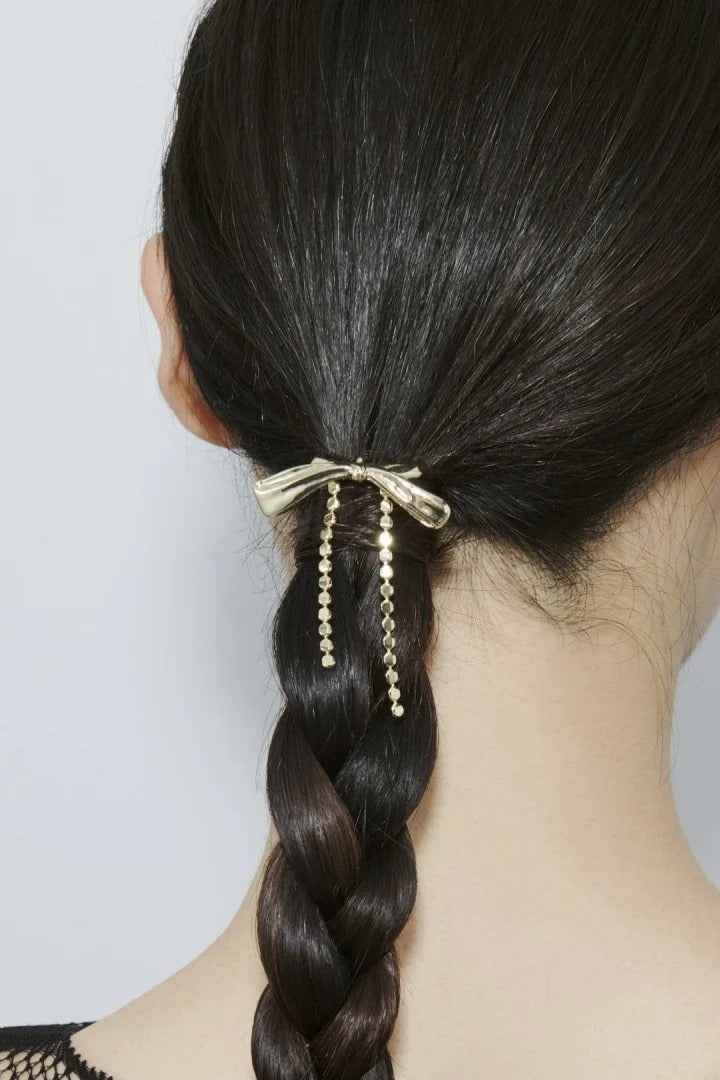 GOLDY Dot Chain Ribbon 髮插