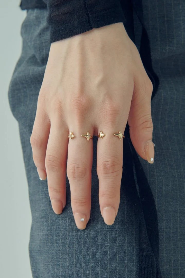 GOLDY Twinkle Motif Set Rings