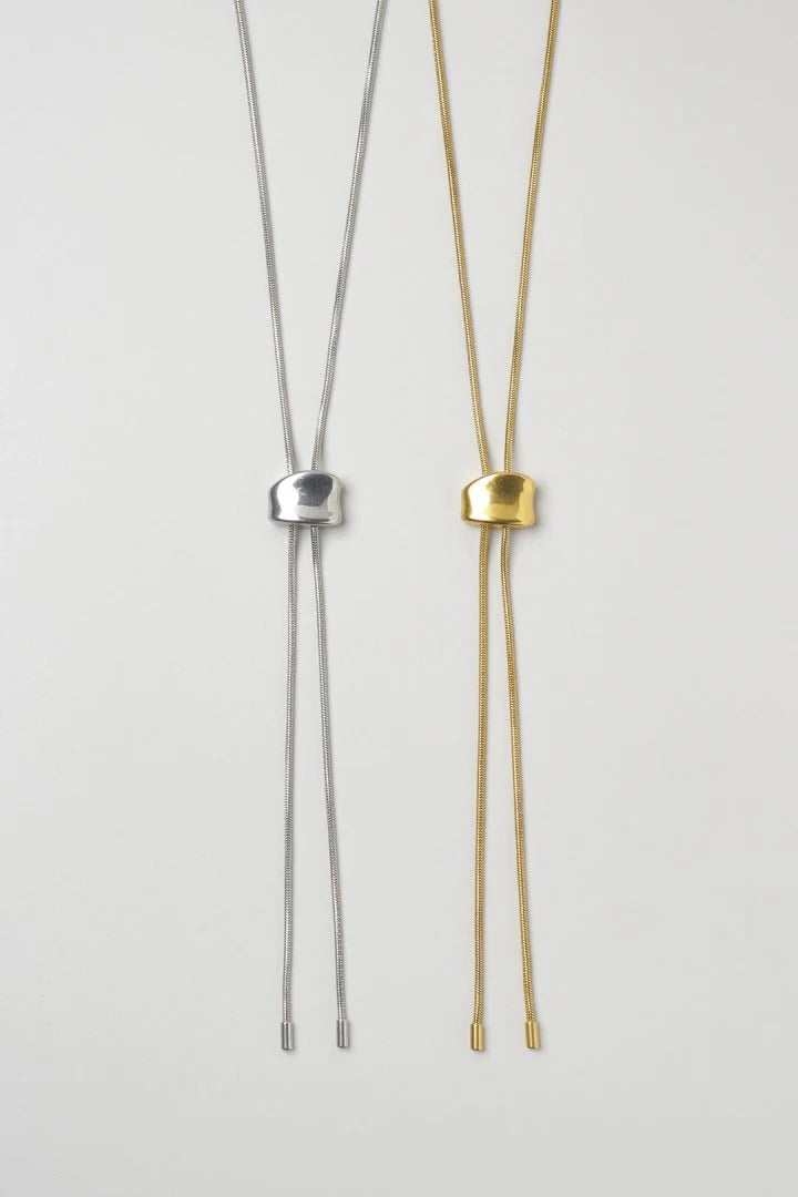 GOLDY Loop Tying Stainless Steel Necklace