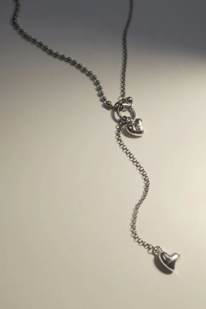 GOLDY Heart "Y" Shape Necklace