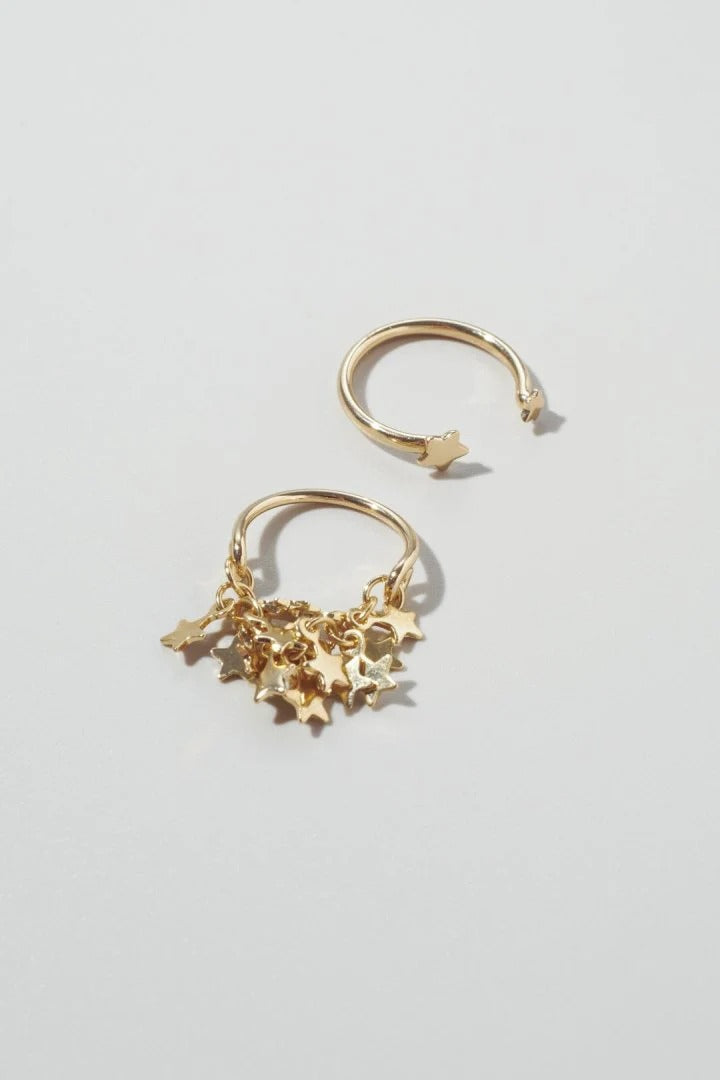 GOLDY Star shower Ring 2P Set