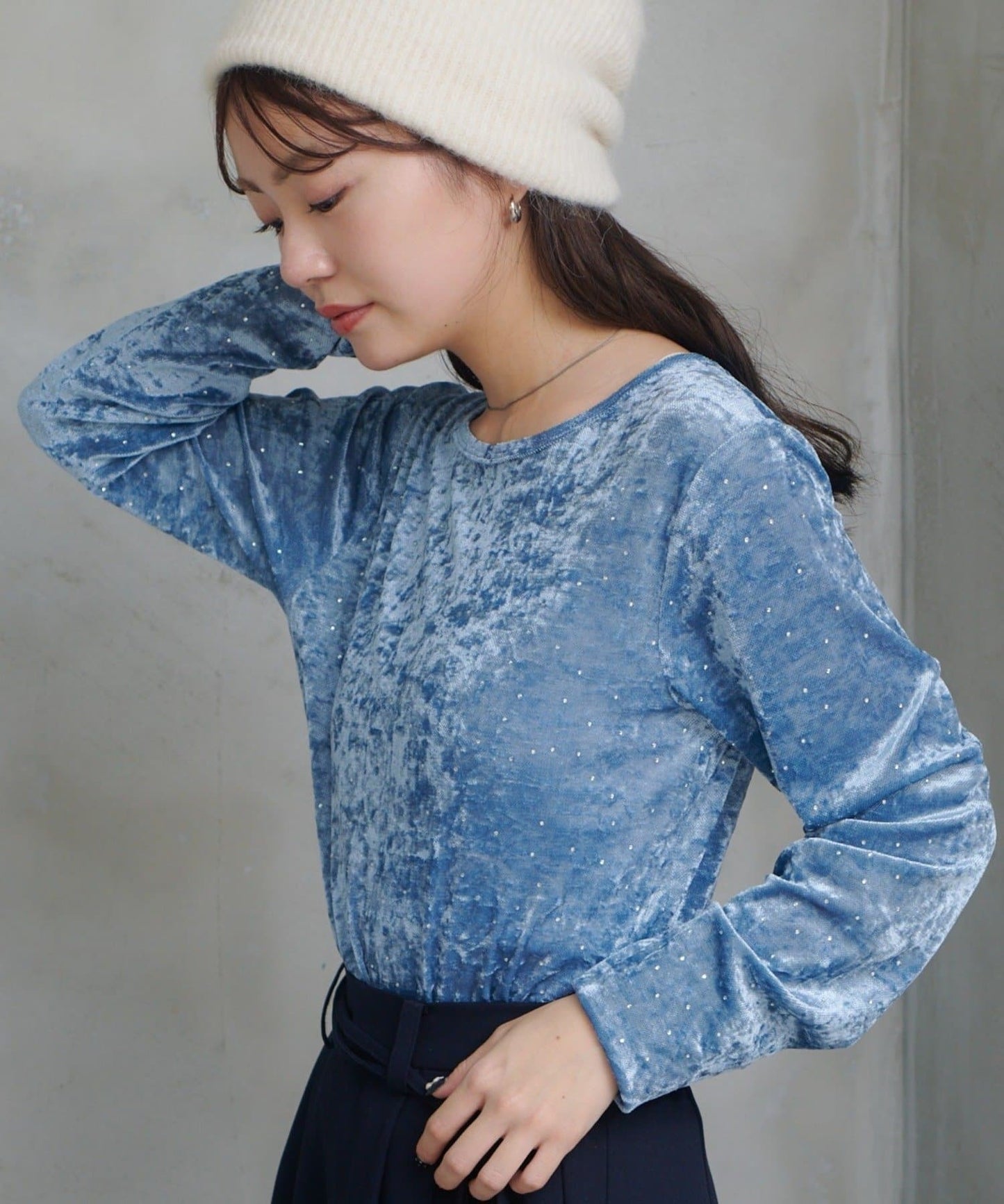 Kastane 鉚釘天鵝絨TOP