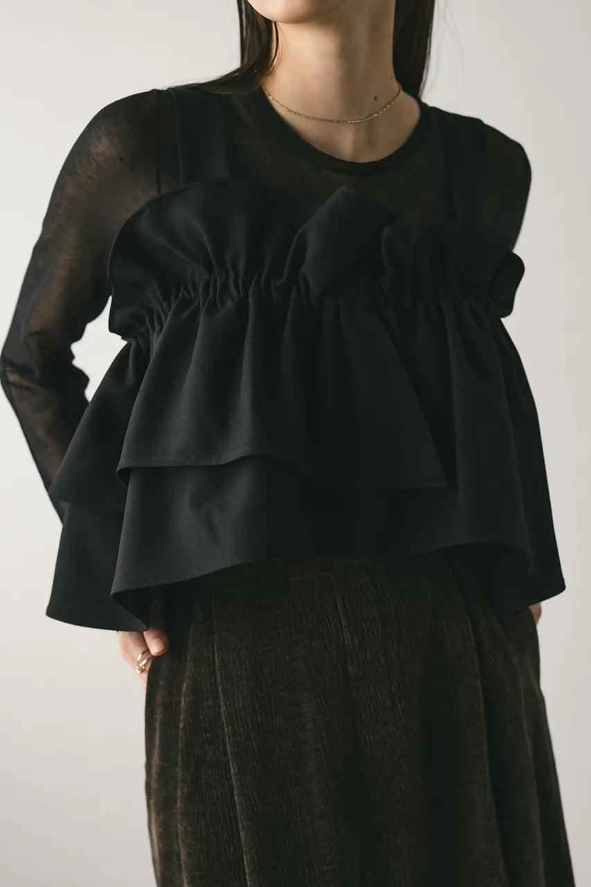 STYLEMIXER asymmetry frill bustier