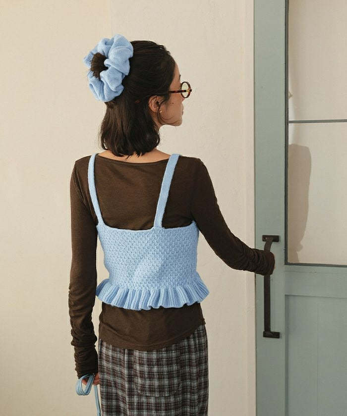 Miette 針織吊帶緊身胸衣配髮帶