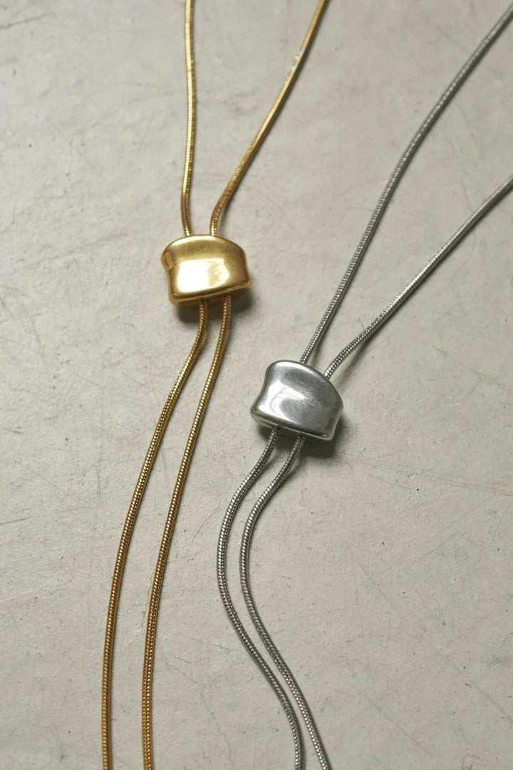 GOLDY Loop Tying Stainless Steel Necklace