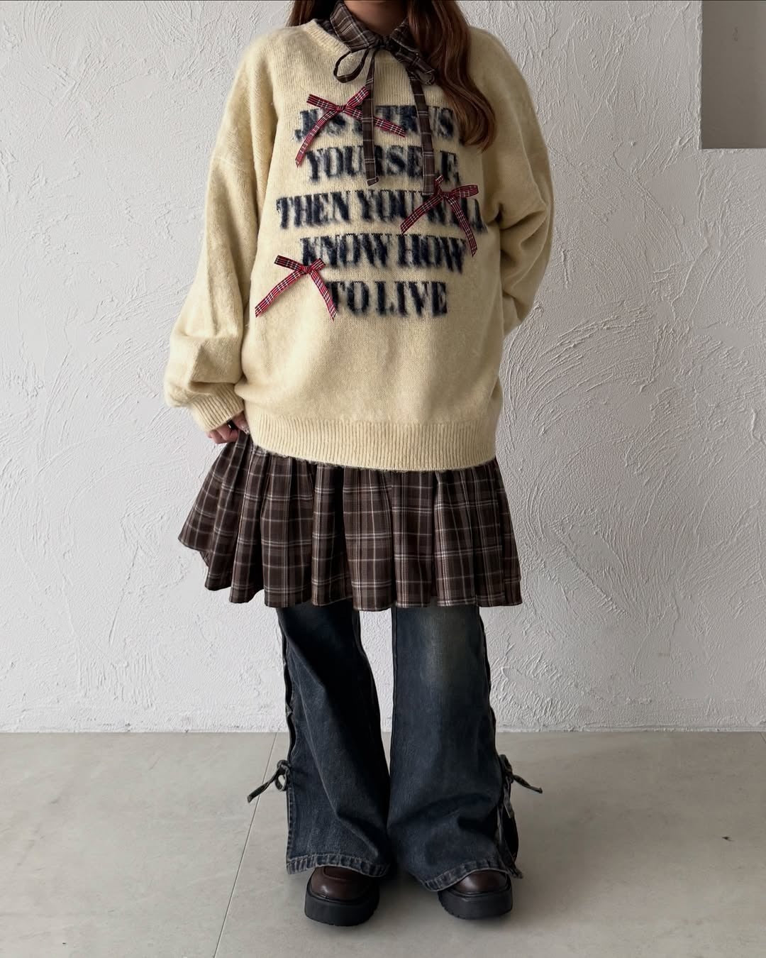 Kutir Ribbon flared denim pants