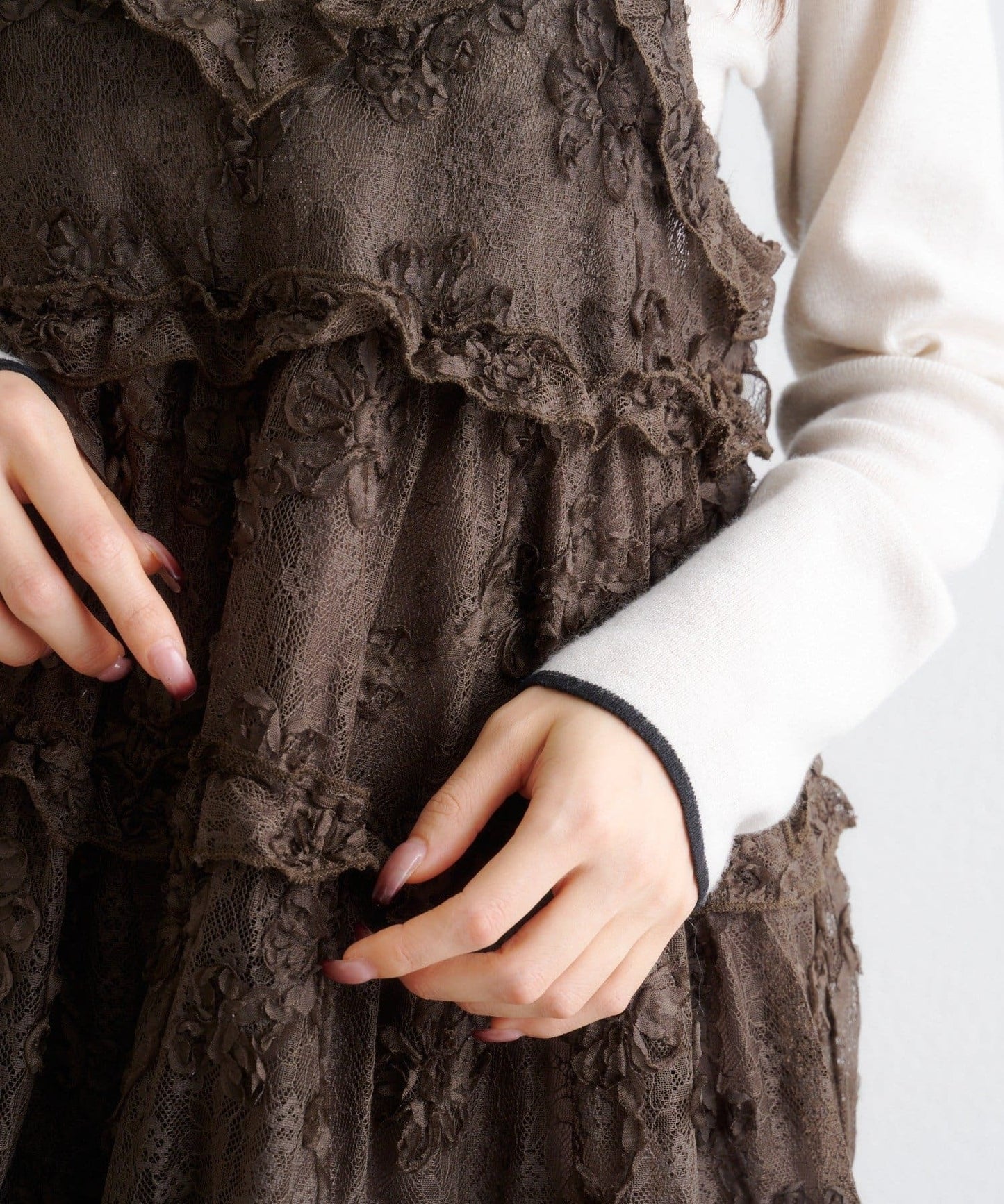 w closet 3D lace mini cami dress