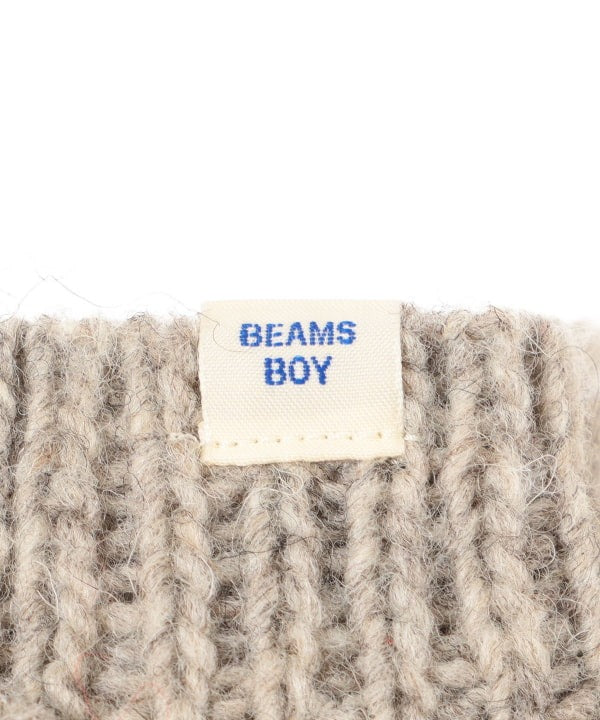BEAMS BOY 100%羊毛花花刺繡手套