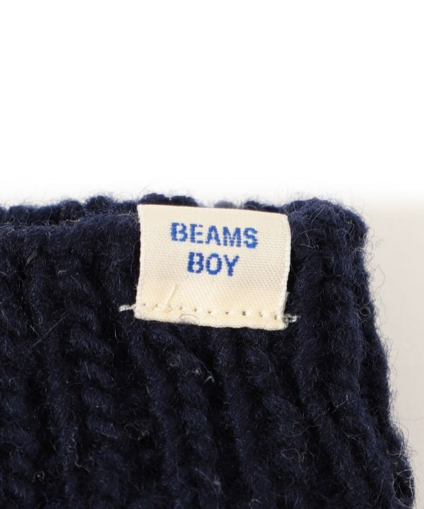 BEAMS BOY 100%羊毛花花刺繡手套