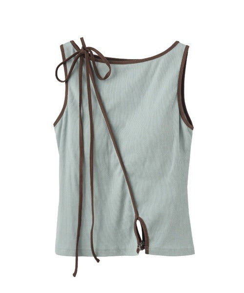 idem cup in bi color slit tank top