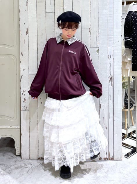 WC lace collar track jacket