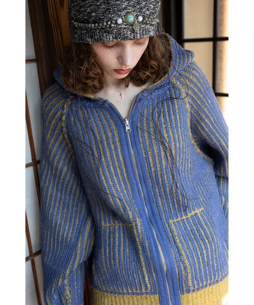 Vacancy 雙面可穿羅紋拉鍊連帽衫