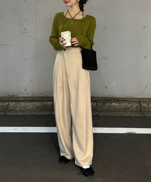 Hinari 綁帶掛頸混色上衣