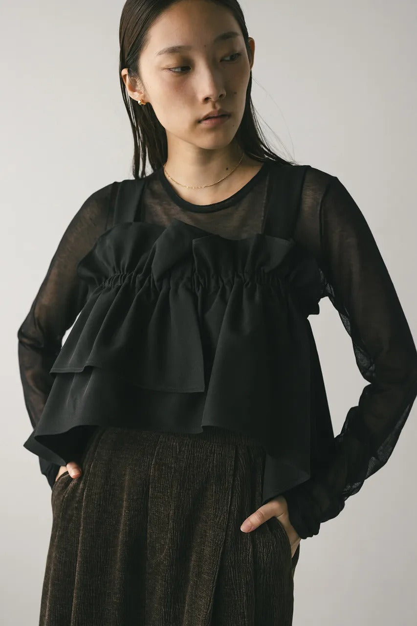 STYLEMIXER asymmetry frill bustier