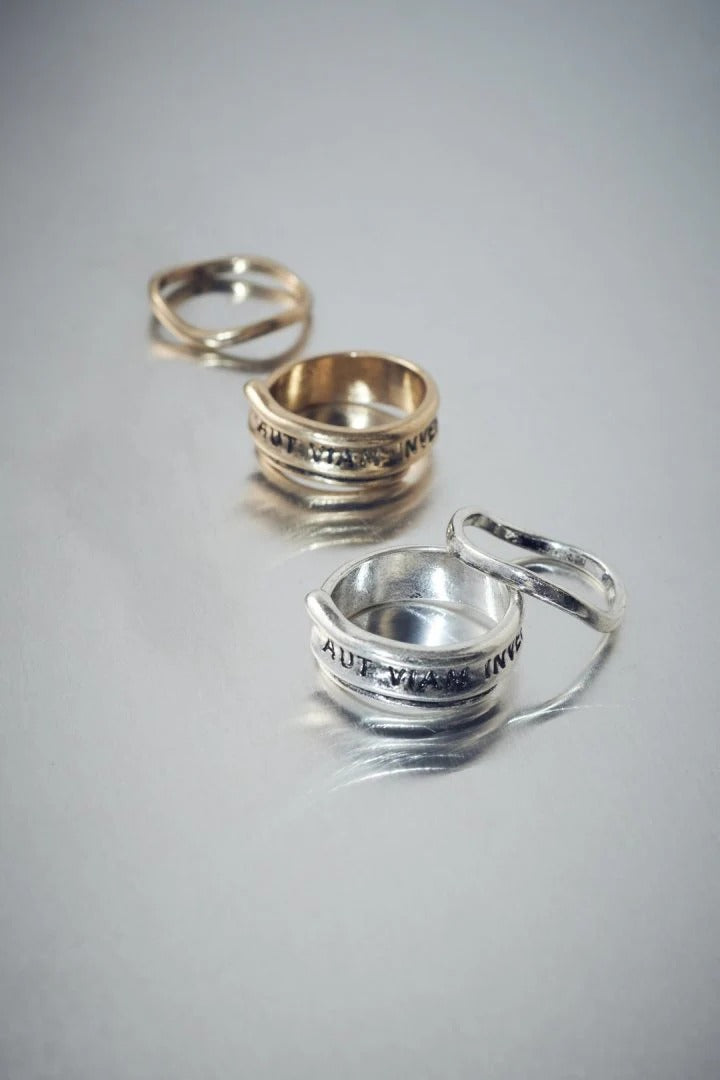 GOLDY Lettering Metal Set 2P Ring