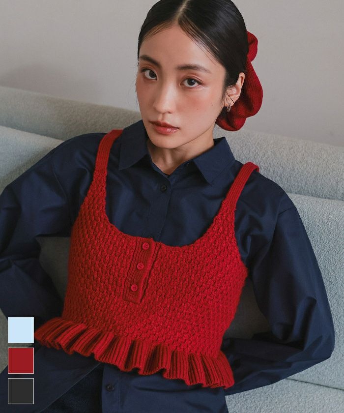 Miette 針織吊帶緊身胸衣配髮帶