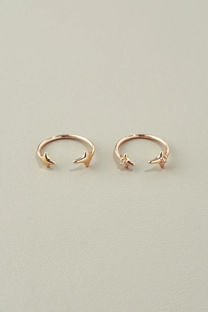 GOLDY Twinkle Motif Set Rings