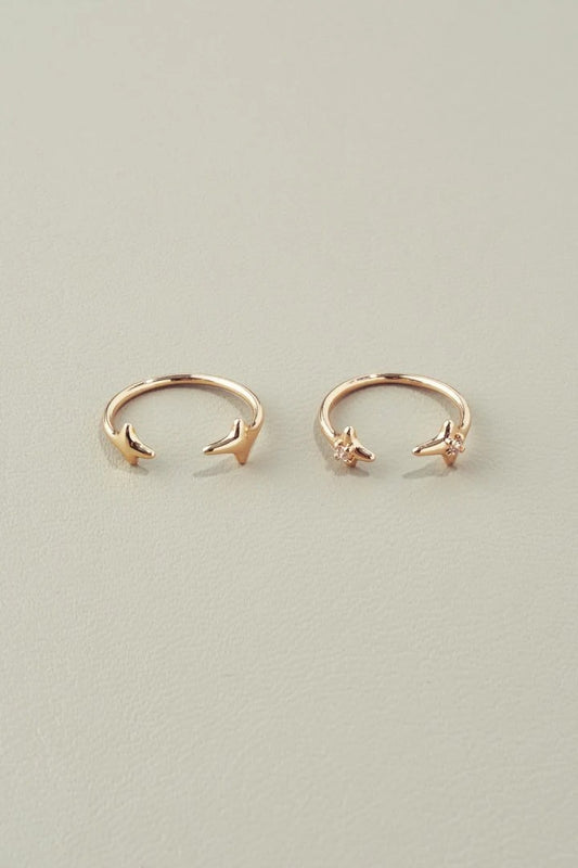 GOLDY Twinkle Motif Set Rings