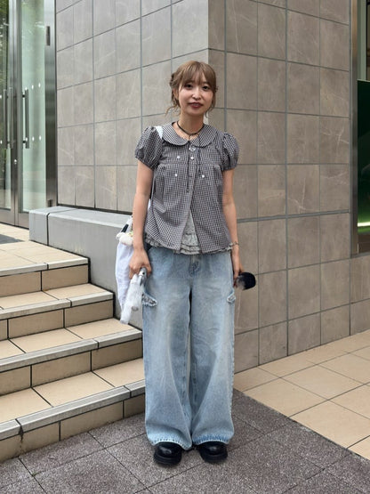 umm.By Discoat pattern 荷葉邊下擺吊帶背心 - Image 49