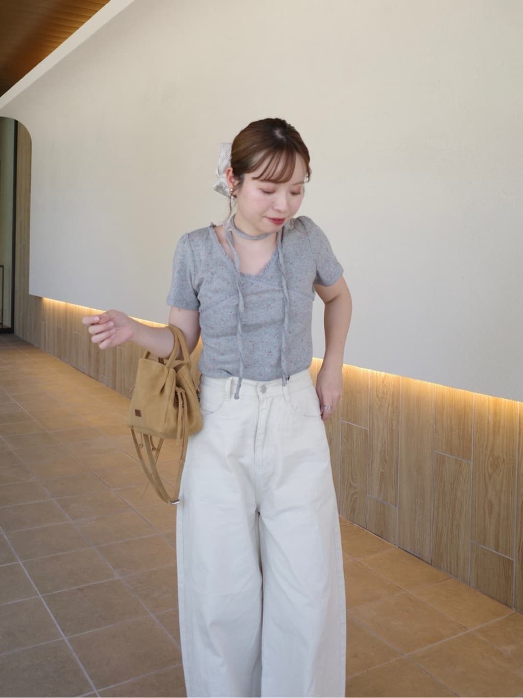 Kastane 羅紋V領Tee + Choker - Image 63