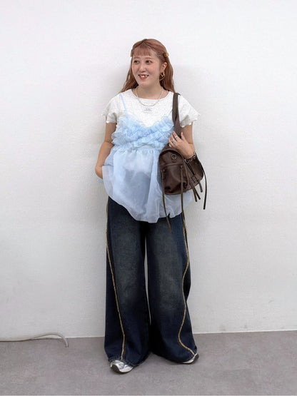 [大人氣] w closet sheer 氣球吊帶背心 - Image 40