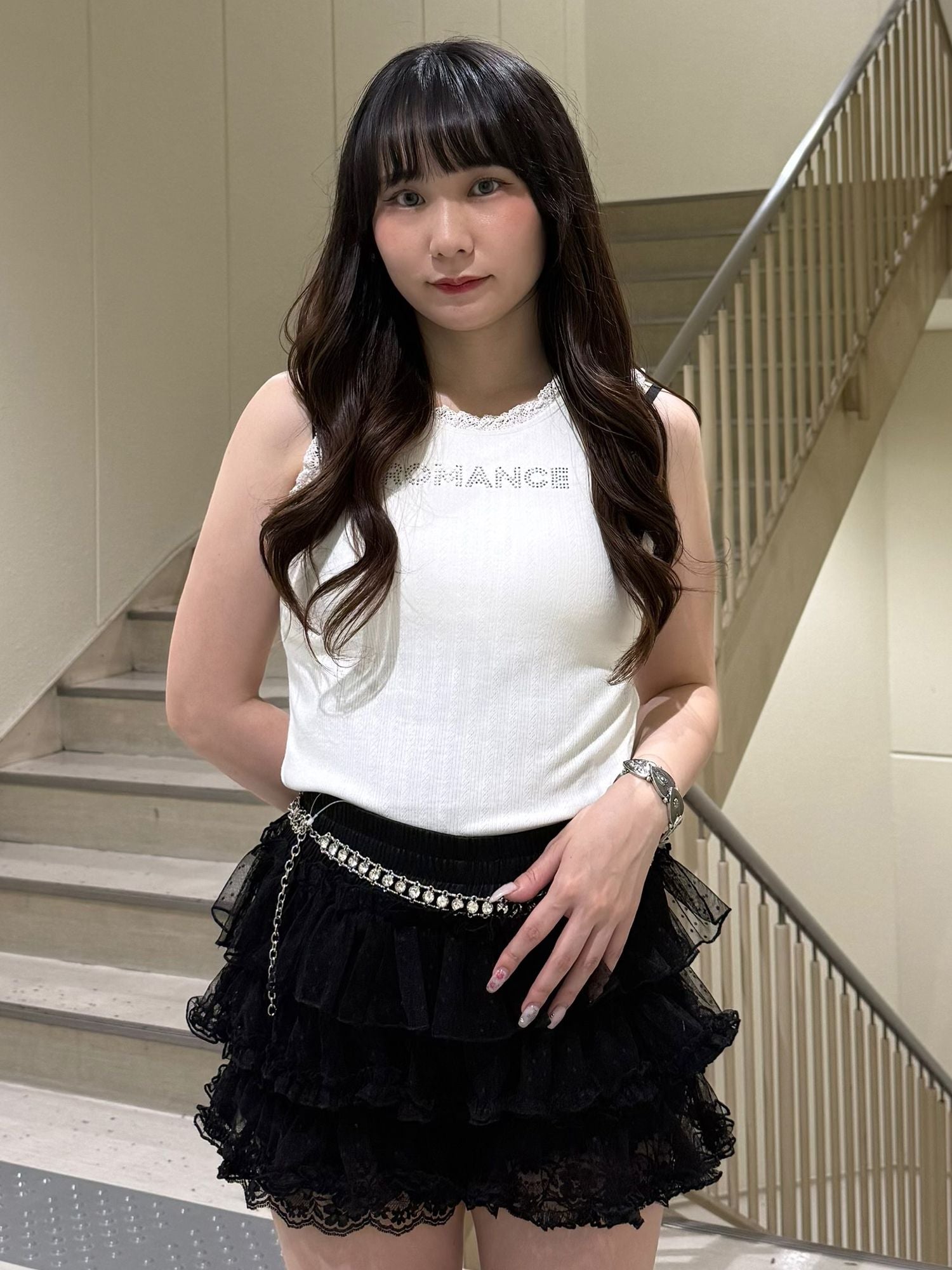 レースロゴタンクブラトップ