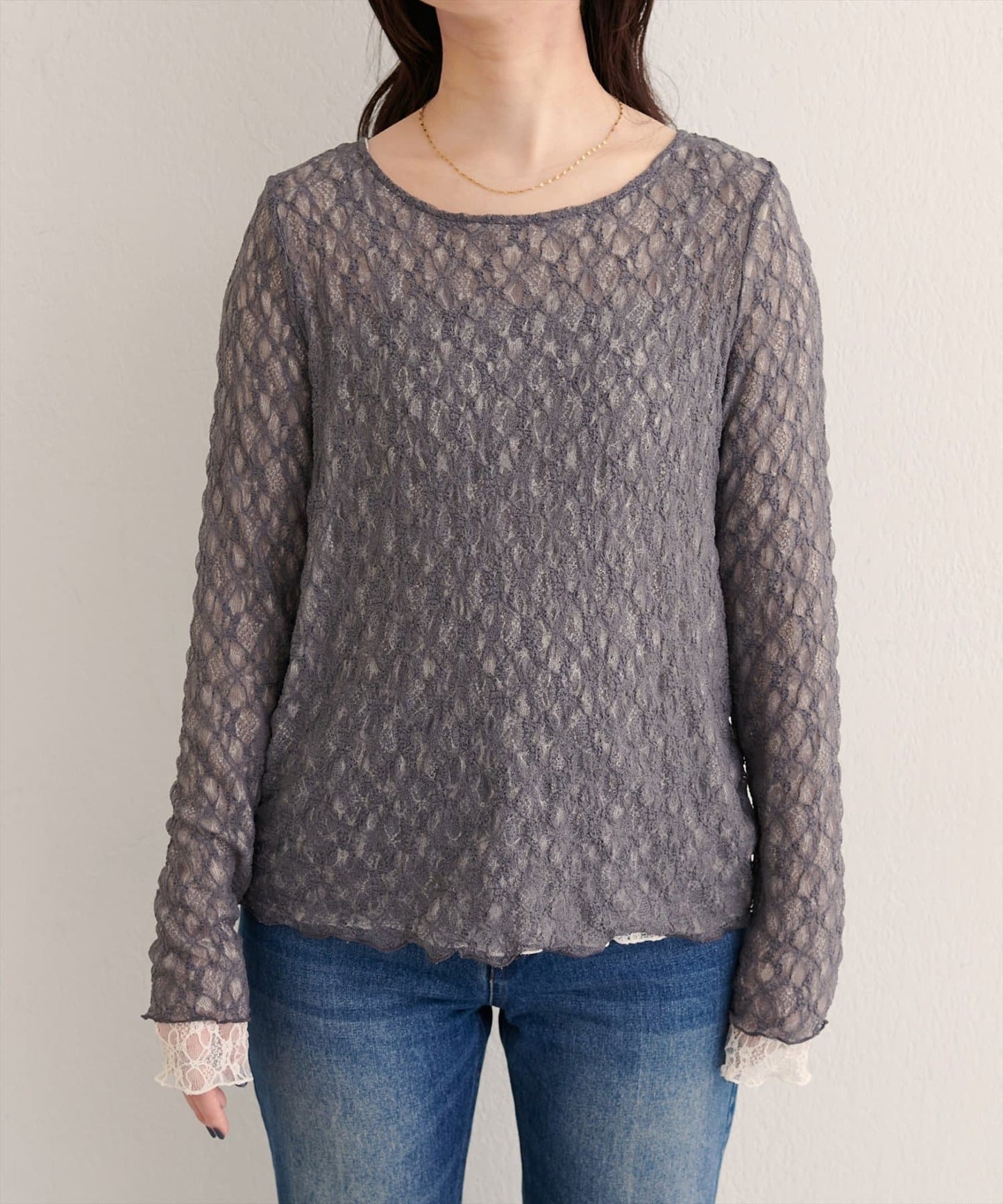 natural couture 雙面兩色Lace Top
