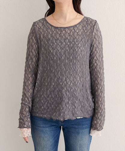 natural couture 雙面兩色Lace Top