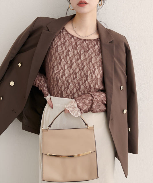 natural couture 雙面兩色Lace Top