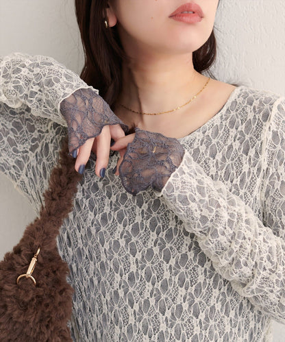 natural couture 雙面兩色Lace Top