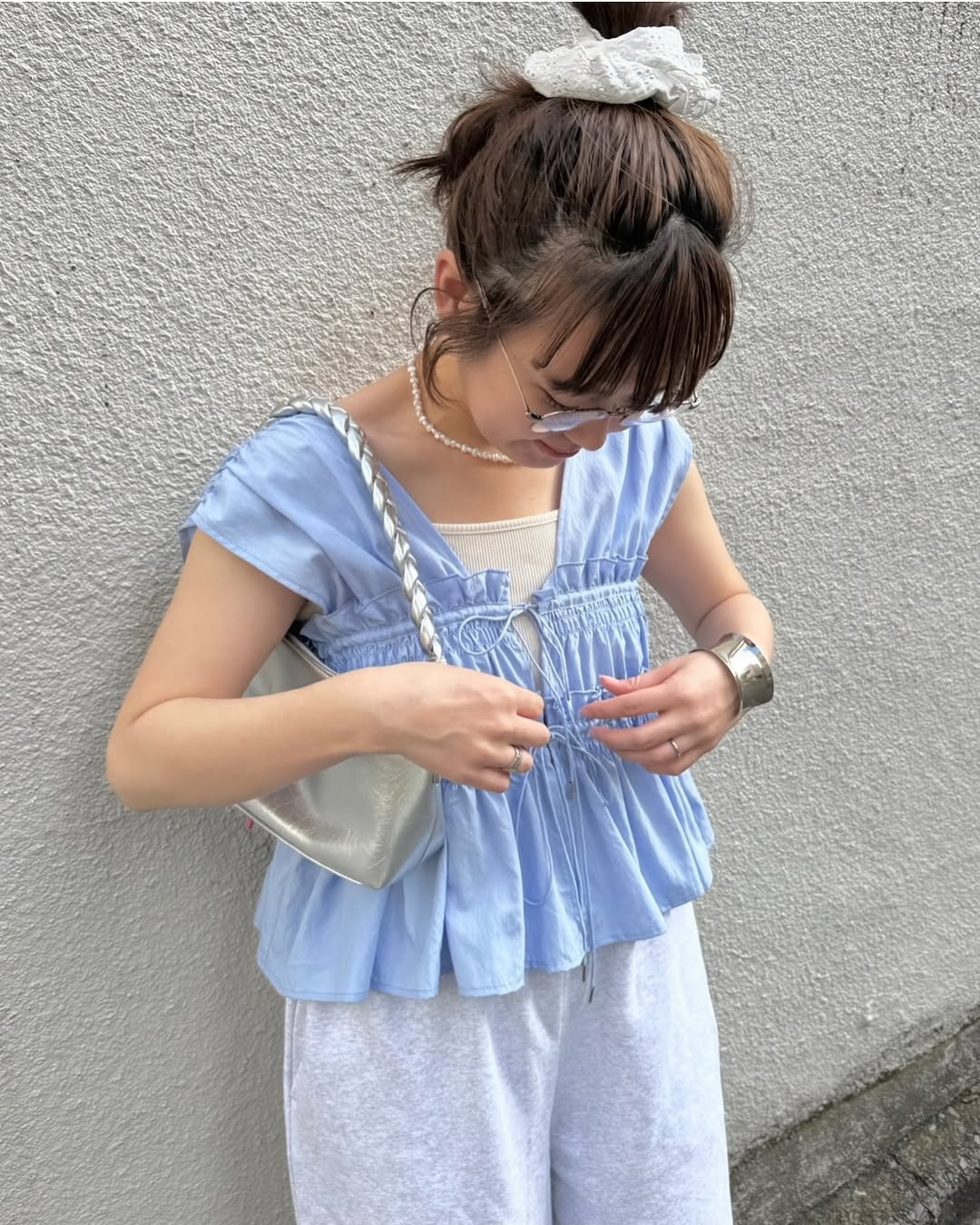 umm. By Discoat 褶褶絲帶sleeveless